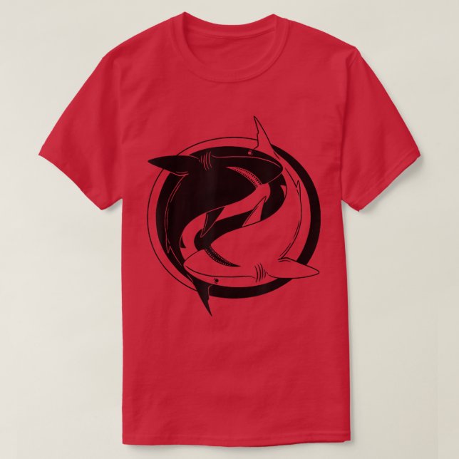 Ying Yang Shark T Shirt (Design framsida)