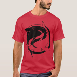 Ying Yang Shark T Shirt