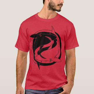 Ying Yang Shark T Shirt