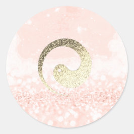 Ying Yang Symbol Balance Blus Guld Pace Andlig Runt Klistermärke
