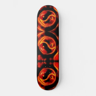 Ying Yang Symbol Mini Skateboard Bräda 18,5 Cm