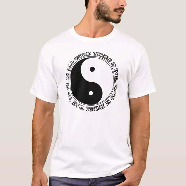 Ying & Yang T Shirt. Tee Shirt (Framsida)