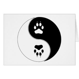 Ying Yang tasstryck Hälsningskort