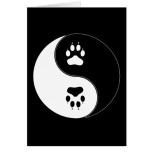 Ying Yang tasstryck Hälsningskort
