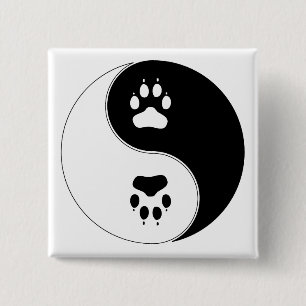 Ying Yang tasstryck Knapp