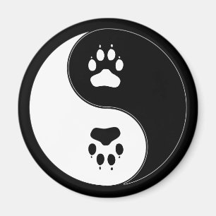 Ying Yang tasstryck Magnet