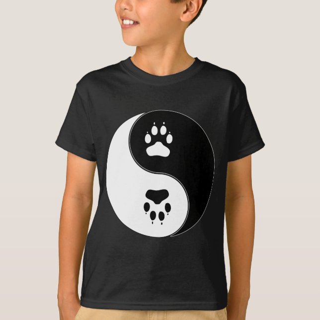 Ying Yang tasstryck T-shirt (Framsida)