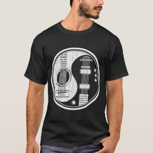 Ying Yang Tee Shirt Acoustic Guitar TShirt Sten st