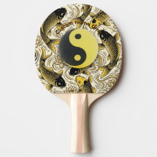 Ying Yang, Zen Bordtennisboll, Koi Fisk, Asiatisk Pingisracket