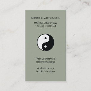 Ying Yang Zenmassage Visitkort