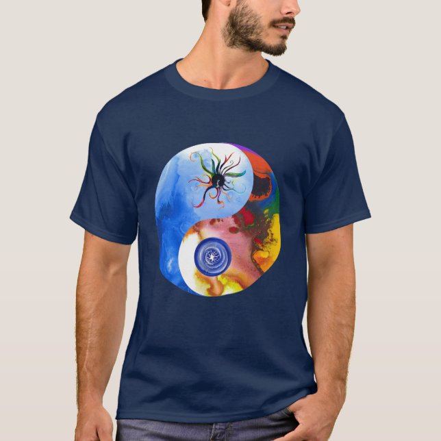 YinYang Archangel Luci Michael tshirt T Shirt (Framsida)