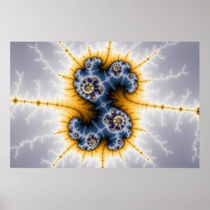Yinyang bedragare - Fractalaffisch Poster
