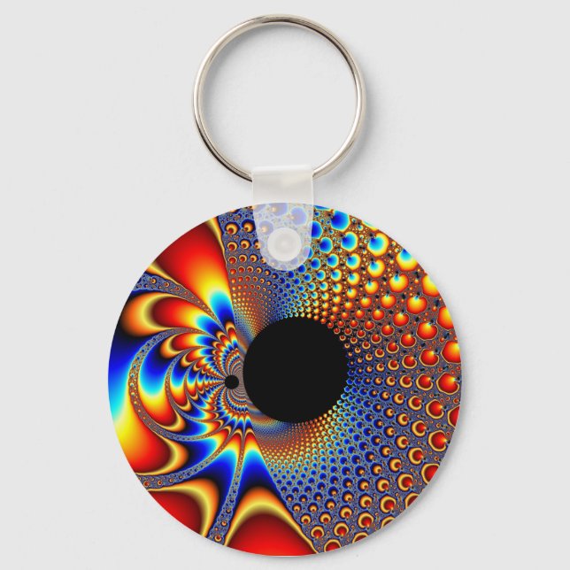 YinYang Big Bang - Fractal Keychain Nyckelring (Framsida)
