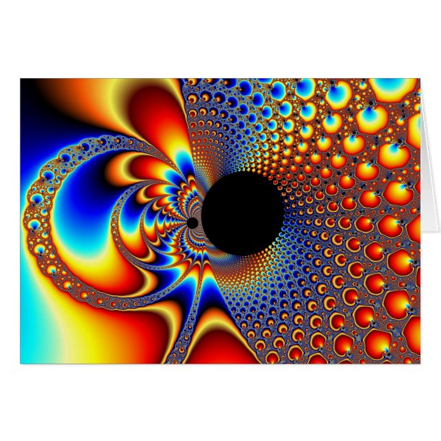 YinYang BigBang - Fractal-kort Hälsningskort (Framsidan Horizontal)
