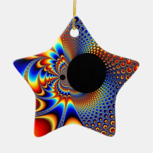 YinYang BigBang jul Fractal Julgransprydnad Keramik