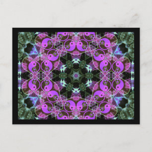 YinYang Hexagon-vykort Vykort
