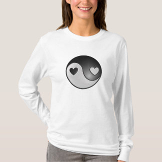 yinyang hjärtor tee shirt