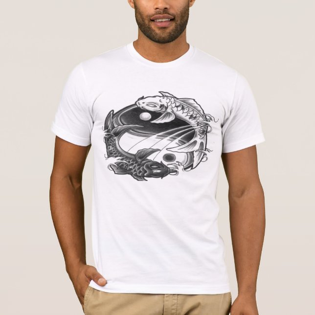 yinyang koi tee shirt (Framsida)