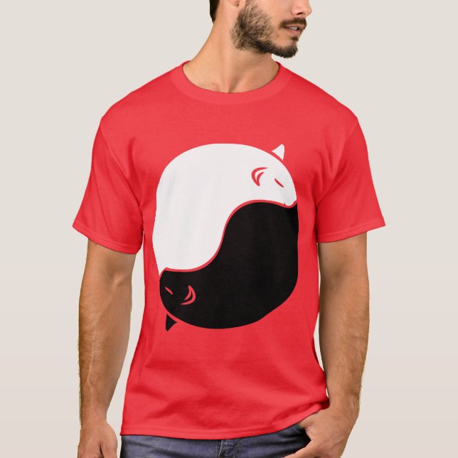 Yinyang råttor tee shirt (Framsida)