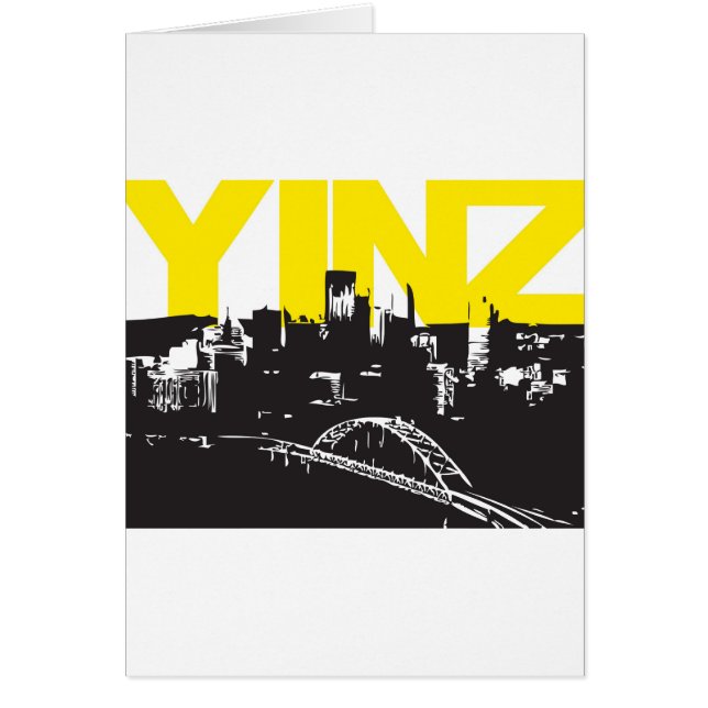 Yinz Pittsburgh Hälsningskort (Framsidan)