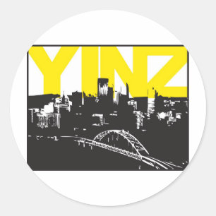 Yinz Pittsburgh Runt Klistermärke