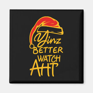 Yinzer jul Pittsburgh Tomte Yinz Bättre akta Magnet