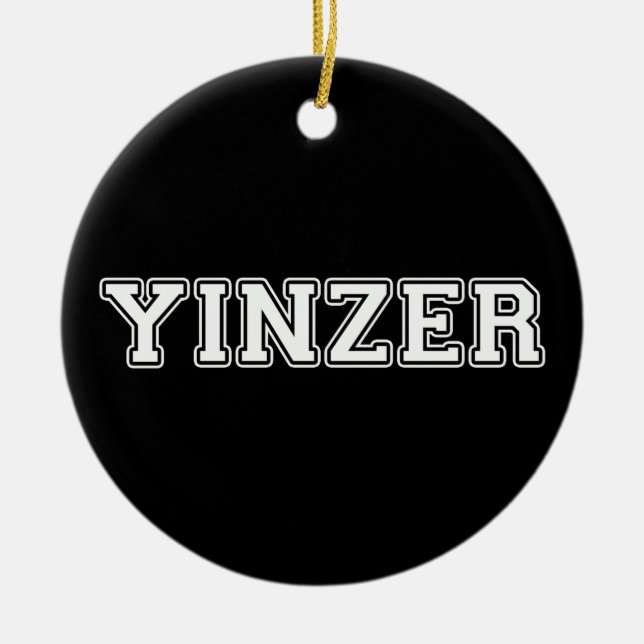 Yinzer Julgransprydnad Keramik (Framsidan)