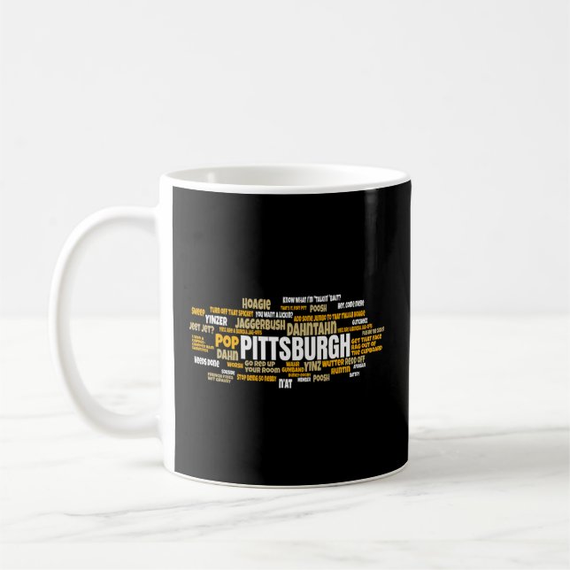 Yinzer Pittsburghese Pittsburgh Jagoff Pridet Penn Kaffemugg (Vänster)