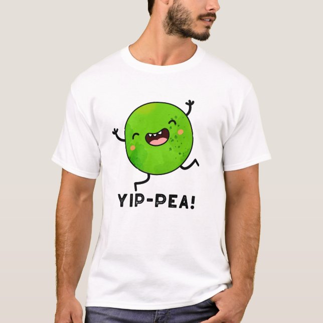 Yip-pea Lycklig Pea Pun T Shirt (Framsida)