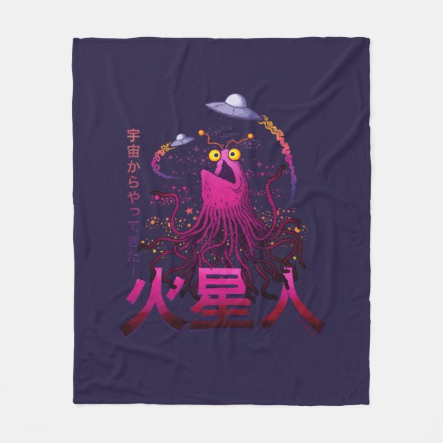 Yip Yip Martianskt Rymdäventyr Fleecefilt (Framsidan)