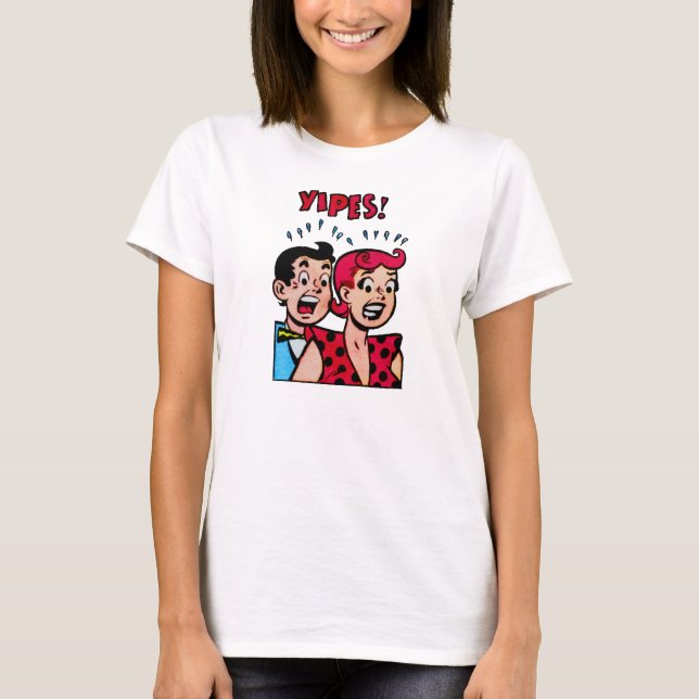 YIPES! Vintagetecknadkonst Tee Shirt (Framsida)