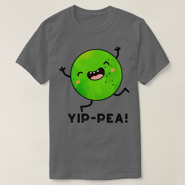 Yippea Lycklig Pea Pun T Shirt (Design framsida)