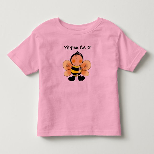 Yippee, jag är 2! tee shirt (Framsida)