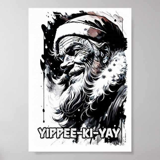 Yippee Ki Yay Funny Juloffertkultur Poster (Framsidan)