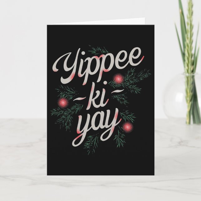 Yippee Ki-yay Roligt jul  Kort (Framsida)