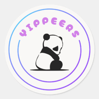 Yippeers Logotyp Sticker Runt Klistermärke