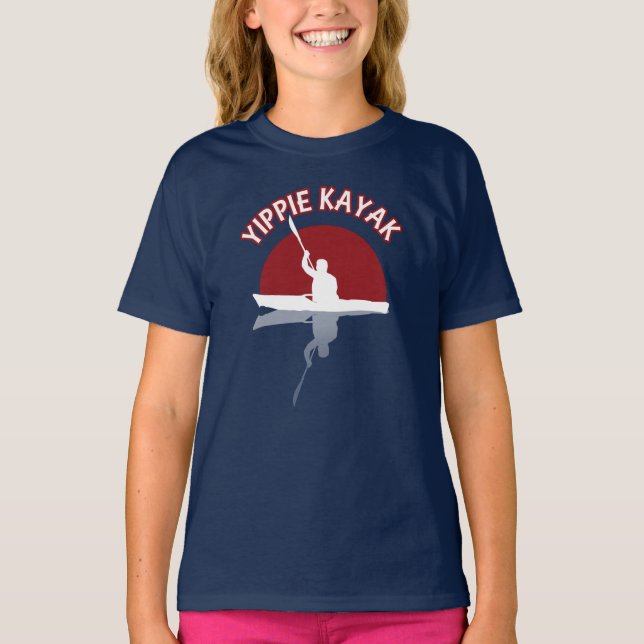 Yippie Kayak - Funny Kayaker Quote T Shirt (Framsida)