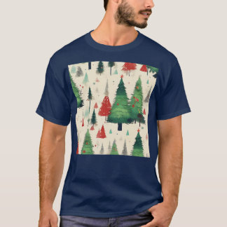 Ykomow Julgranar Womens Helgdag Gräs Träd Xm T Shirt