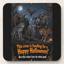 Ylar efter en glad halloween monsterbesättning coa