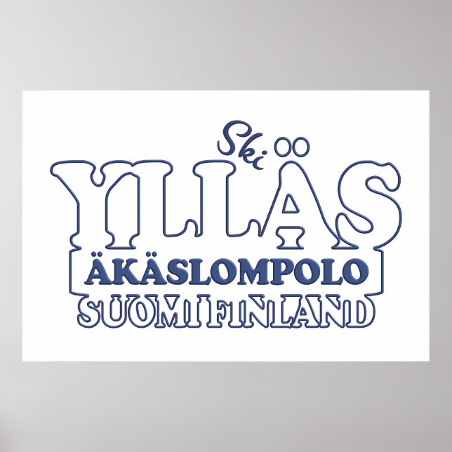 YLLÄS FINLAND anpassningsbar poster (Framsidan)