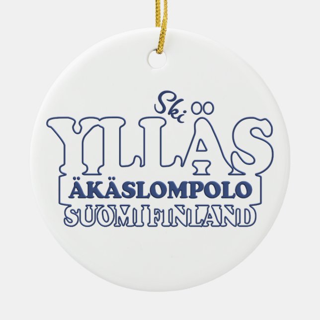YLLÄS FINLAND prydnadsföremål Julgransprydnad Keramik (Framsidan)