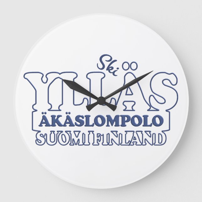 YLLÄS FINLAND-väggklocka Stor Klocka (Framsida)