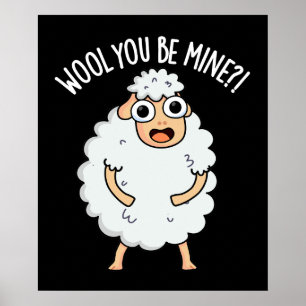 Ylle du är min fantastiska får Pun-Mörk BG Poster