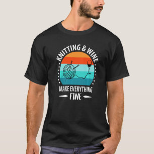 Ylle Knitting Crochet Wool Kneul Funny Knitting Wi T Shirt