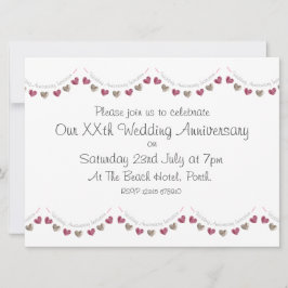 Yllehjärtsbuntning - inbjudan till Bröllop-årsdage