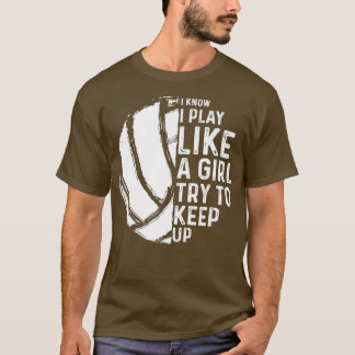Ylleyball Design Flickor Kvinnor i idrott T Shirt