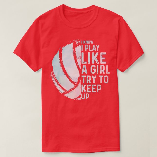 Ylleyball Design Flickor Kvinnor i idrott T Shirt (Design framsida)