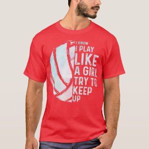 Ylleyball Design Flickor Kvinnor i idrott T Shirt
