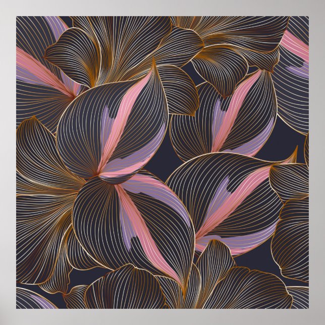Yllylld, sömlös bakgrund med blommigt poster (Framsidan)