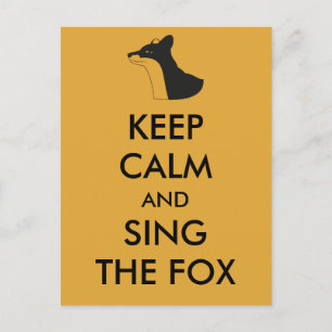 Ylvis Funny Behålla Lugn och Sjunga Fox Vykort